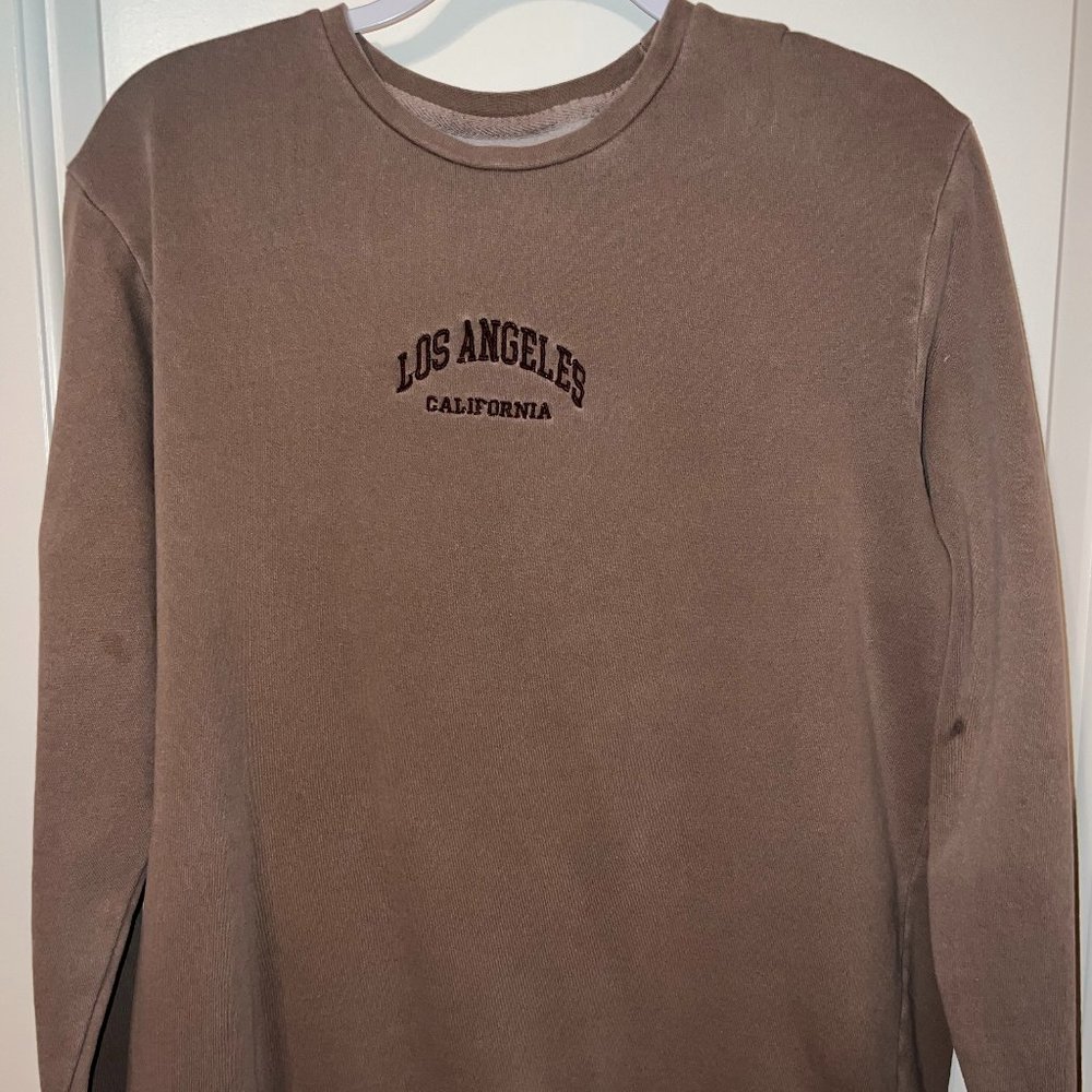 Pacific Sunwear - Brown Crewneck - Size: Adult M